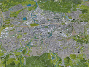 breda city netherlands 50km 3D Model