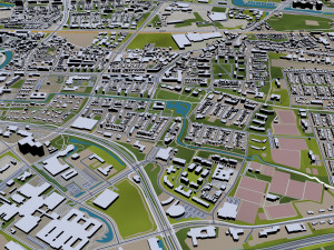 breda city netherlands 50km 3D Model