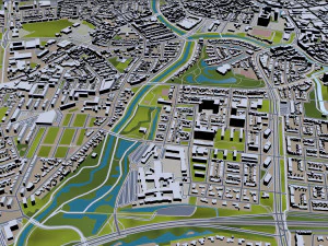 breda city netherlands 50km 3D Model