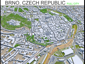 brno city czech republic 40km 3D Model