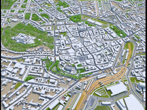 brno city czech republic 40km 3D Model