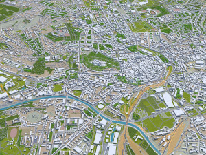 brno city czech republic 40km 3D Model