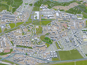 brno city czech republic 40km 3D Model