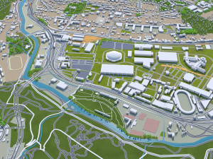 brno city czech republic 40km 3D Model