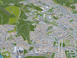 brno city czech republic 40km 3D Model