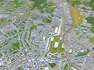 brno city czech republic 40km 3D Model