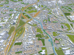 brno city czech republic 40km 3D Model