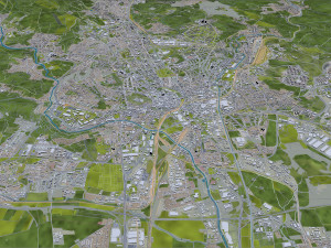 brno city czech republic 40km 3D Model