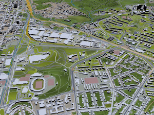brno city czech republic 40km 3D Model