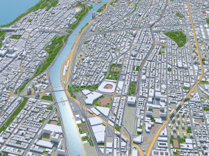 bronx city new york 30km 3D Model