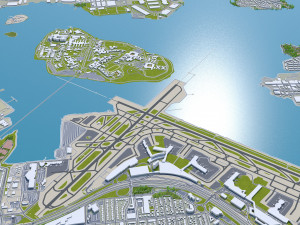 bronx city new york 30km 3D Model