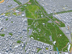 bronx city new york 30km 3D Model