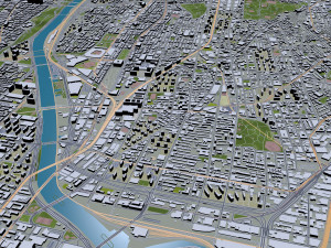 bronx city new york 30km 3D Model