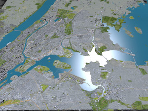 bronx city new york 30km 3D Model