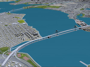 bronx city new york 30km 3D Model