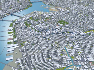 brooklyn city new york 60km 3D Model