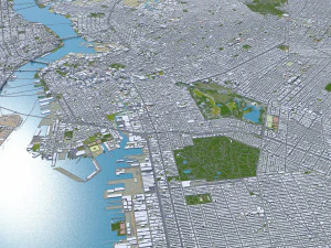 brooklyn city new york 60km 3D Model
