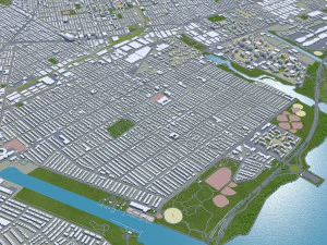 brooklyn city new york 60km 3D Model