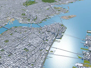 brooklyn city new york 60km 3D Model