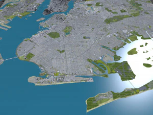brooklyn city new york 60km 3D Model
