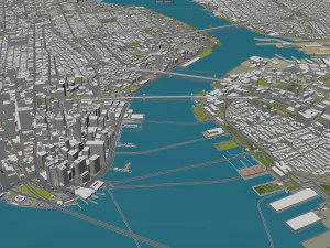 brooklyn city new york 60km 3D Model