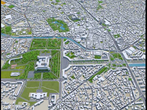 bucharest city romania 40km 3D Model