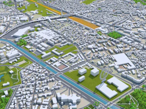 bucharest city romania 40km 3D Model