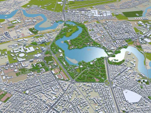 bucharest city romania 40km 3D Model