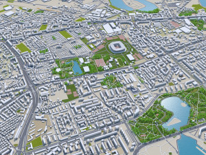 bucharest city romania 40km Modèle 3D