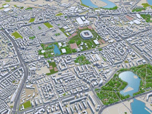 bucharest city romania 40km 3D Model