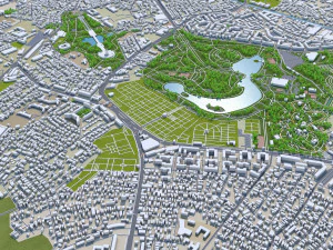 bucharest city romania 40km 3D Model