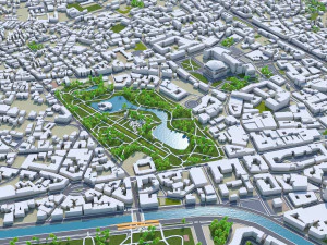 bucharest city romania 40km 3D Model