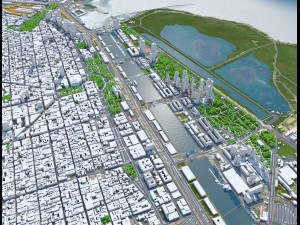 Greater Buenos city aires 100km Modèle 3D