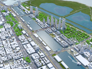Greater Buenos city aires 100km Modèle 3D