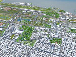 Greater Buenos city aires 100km Modèle 3D
