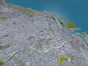 Greater Buenos city aires 100km Modèle 3D