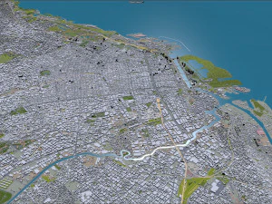 B&uuml;y&uuml;k Buenos şehri 100 km u&ccedil;uş ger&ccedil;ekleştiriyor 3D Model