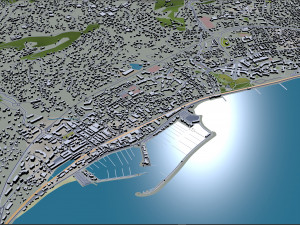cannes city france 30km Model 3D