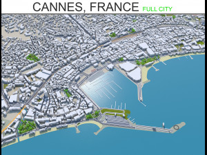 cannes city france 30km 3D Model