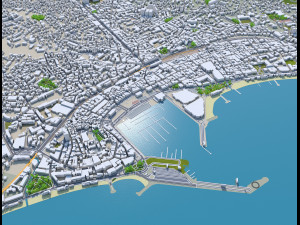 cannes city france 30km Model 3D