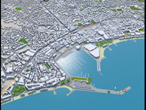 cannes city france 30km 3D Model