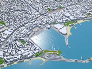 cannes city france 30km Model 3D