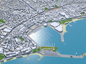 cannes city france 30km 3D Model