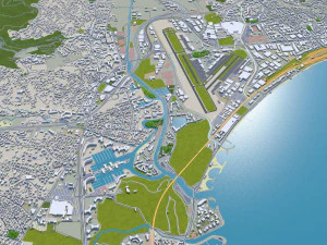 cannes city france 30km 3D Model