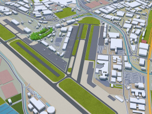 cannes city france 30km Model 3D