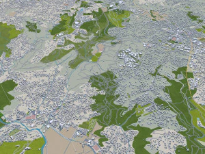 cannes city france 30km 3D Model