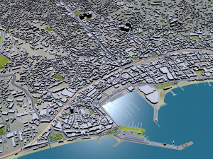 cannes city france 30km Model 3D