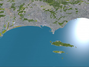 cannes city france 30km Model 3D