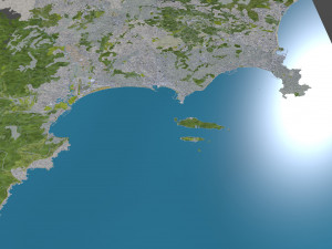cannes city france 30km Model 3D