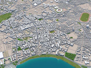casablanca city morocco 50 km 3D Model